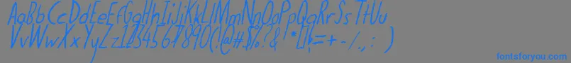 Police Thedogatemyhomeworkital – polices bleues sur fond gris