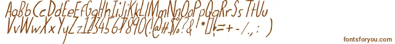 Шрифт Thedogatemyhomeworkital – коричневые шрифты