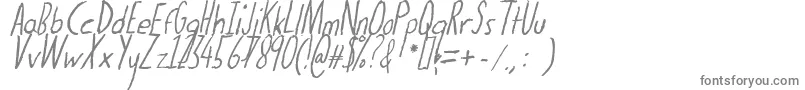 Шрифт Thedogatemyhomeworkital – серые шрифты на белом фоне