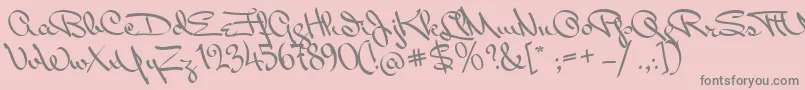 MissPackgope Font – Gray Fonts on Pink Background