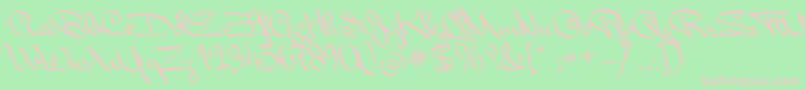 MissPackgope Font – Pink Fonts on Green Background