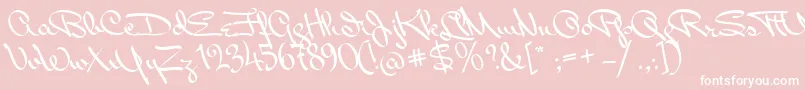 MissPackgope Font – White Fonts on Pink Background