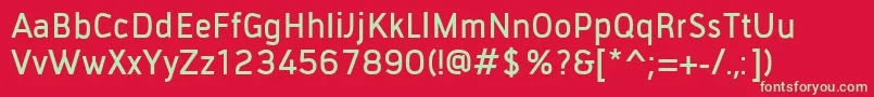 TiranaBold Font – Green Fonts on Red Background