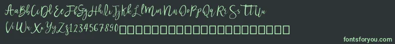 Nastar Font – Green Fonts on Black Background