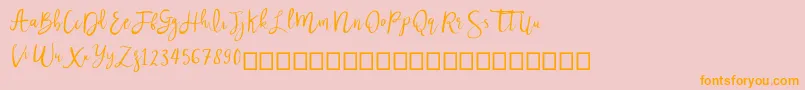 Nastar Font – Orange Fonts on Pink Background