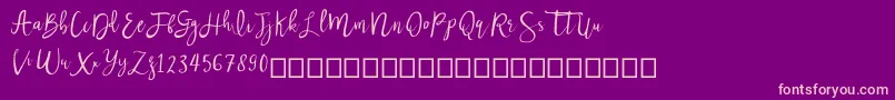 Nastar Font – Pink Fonts on Purple Background