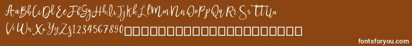 Nastar Font – White Fonts on Brown Background