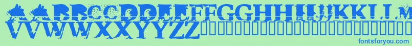 Triplexxx Font – Blue Fonts on Green Background