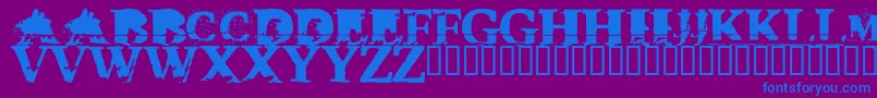 Triplexxx Font – Blue Fonts on Purple Background