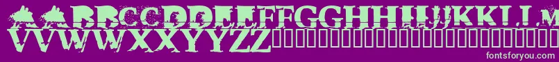 Triplexxx Font – Green Fonts on Purple Background