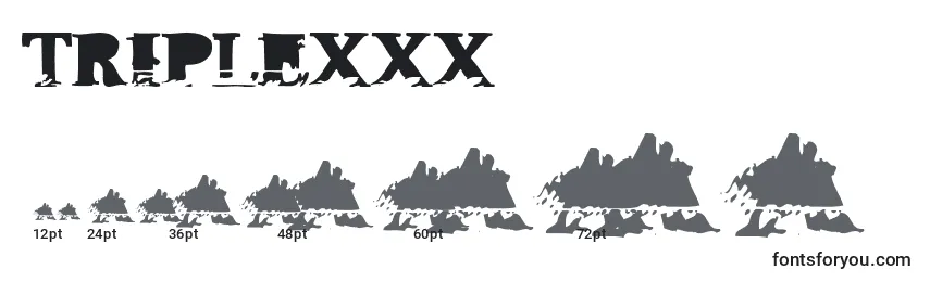 Triplexxx Font Sizes