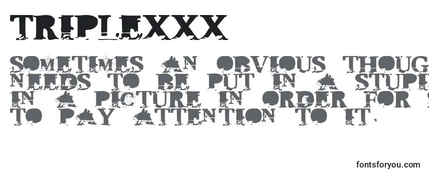 Triplexxx フォントのレビュー