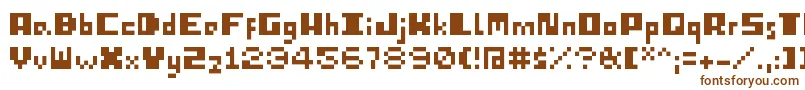 IPixelU Font – Brown Fonts on White Background