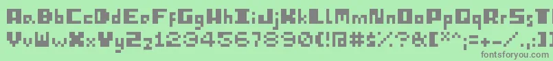 IPixelU Font – Gray Fonts on Green Background