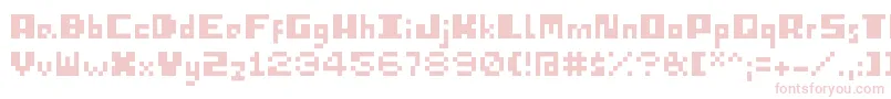 IPixelU Font – Pink Fonts on White Background