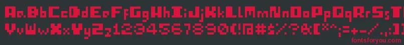 IPixelU Font – Red Fonts on Black Background