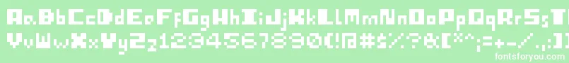 IPixelU Font – White Fonts on Green Background