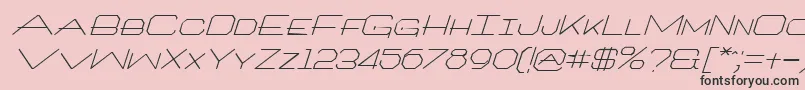ArtlookitItalic Font – Black Fonts on Pink Background