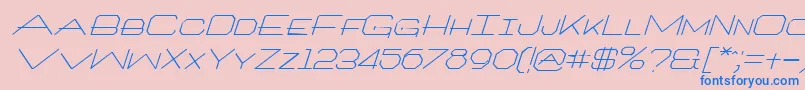 ArtlookitItalic Font – Blue Fonts on Pink Background