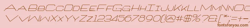 ArtlookitItalic Font – Brown Fonts on Pink Background