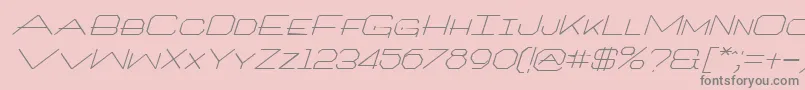 ArtlookitItalic-Schriftart – Graue Schriften auf rosa Hintergrund