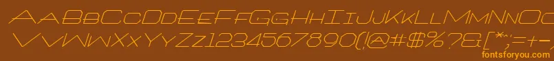 ArtlookitItalic Font – Orange Fonts on Brown Background