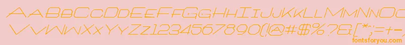ArtlookitItalic Font – Orange Fonts on Pink Background