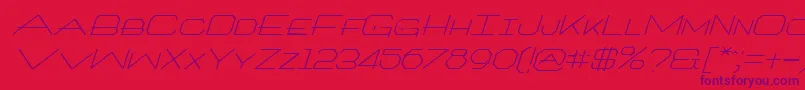 ArtlookitItalic Font – Purple Fonts on Red Background
