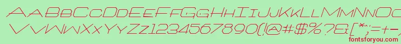 ArtlookitItalic Font – Red Fonts on Green Background