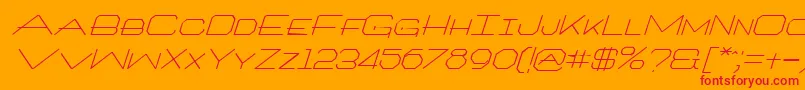 ArtlookitItalic Font – Red Fonts on Orange Background