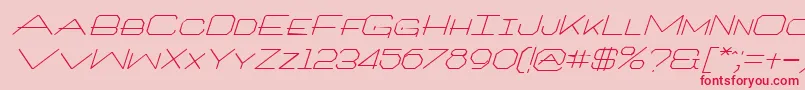 ArtlookitItalic Font – Red Fonts on Pink Background