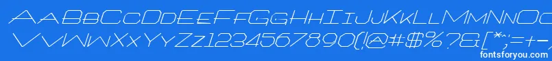 ArtlookitItalic Font – White Fonts on Blue Background
