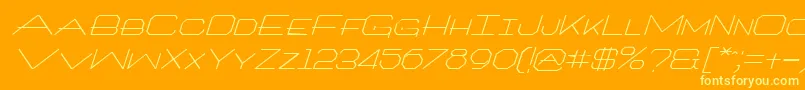ArtlookitItalic Font – Yellow Fonts on Orange Background