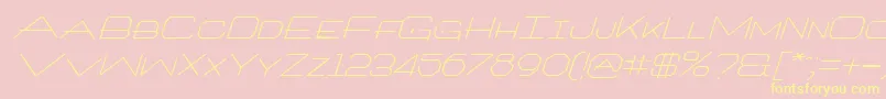 ArtlookitItalic Font – Yellow Fonts on Pink Background