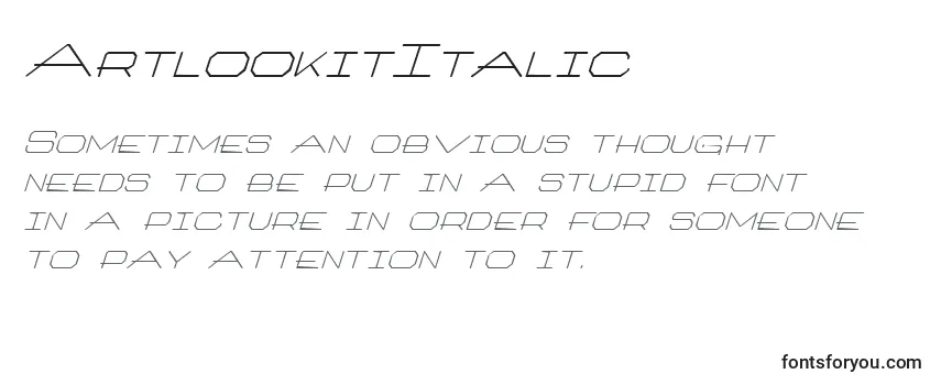 Review of the ArtlookitItalic Font