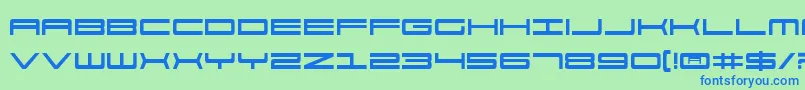 911v2 Font – Blue Fonts on Green Background