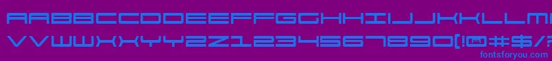 911v2 Font – Blue Fonts on Purple Background
