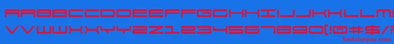 911v2 Font – Red Fonts on Blue Background