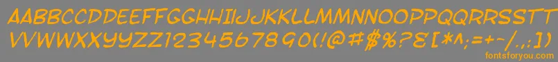 SfToontimeBlotchItalic Font – Orange Fonts on Gray Background
