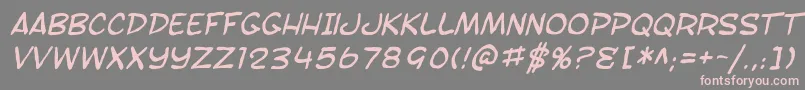 SfToontimeBlotchItalic Font – Pink Fonts on Gray Background