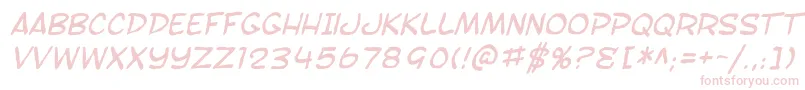 Fonte SfToontimeBlotchItalic – fontes cor-de-rosa