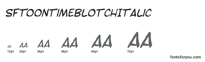 Größen der Schriftart SfToontimeBlotchItalic