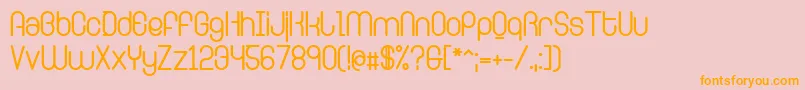 RingerBold Font – Orange Fonts on Pink Background