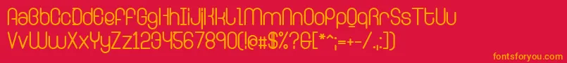 RingerBold Font – Orange Fonts on Red Background