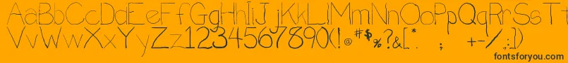 Penmanship.B Font – Black Fonts on Orange Background