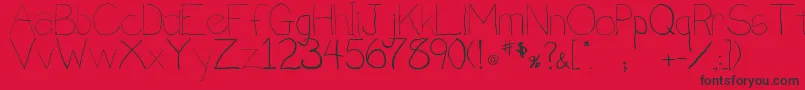 Penmanship.B Font – Black Fonts on Red Background