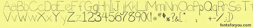 Police Penmanship.B – polices noires sur fond jaune