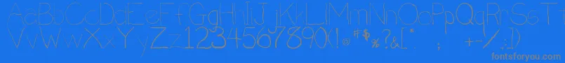 Шрифт Penmanship.B – серые шрифты на синем фоне