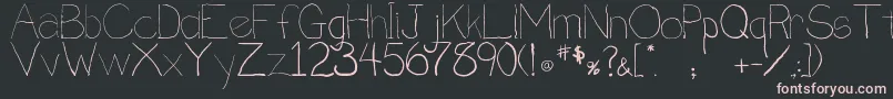 Penmanship.B Font – Pink Fonts on Black Background