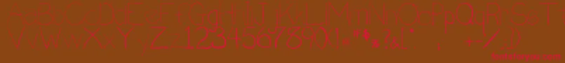 Penmanship.B Font – Red Fonts on Brown Background